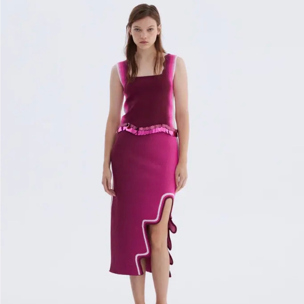 Ph5 Asymmetrical Magenta Holly Skirt